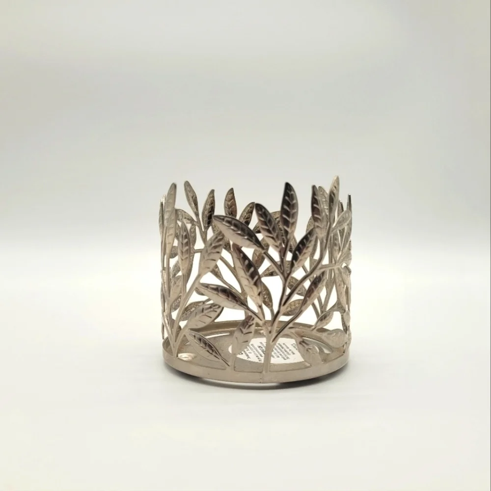 Silver Leaves & Branches Single Wick Candle Holder Bath & Body Works​​​